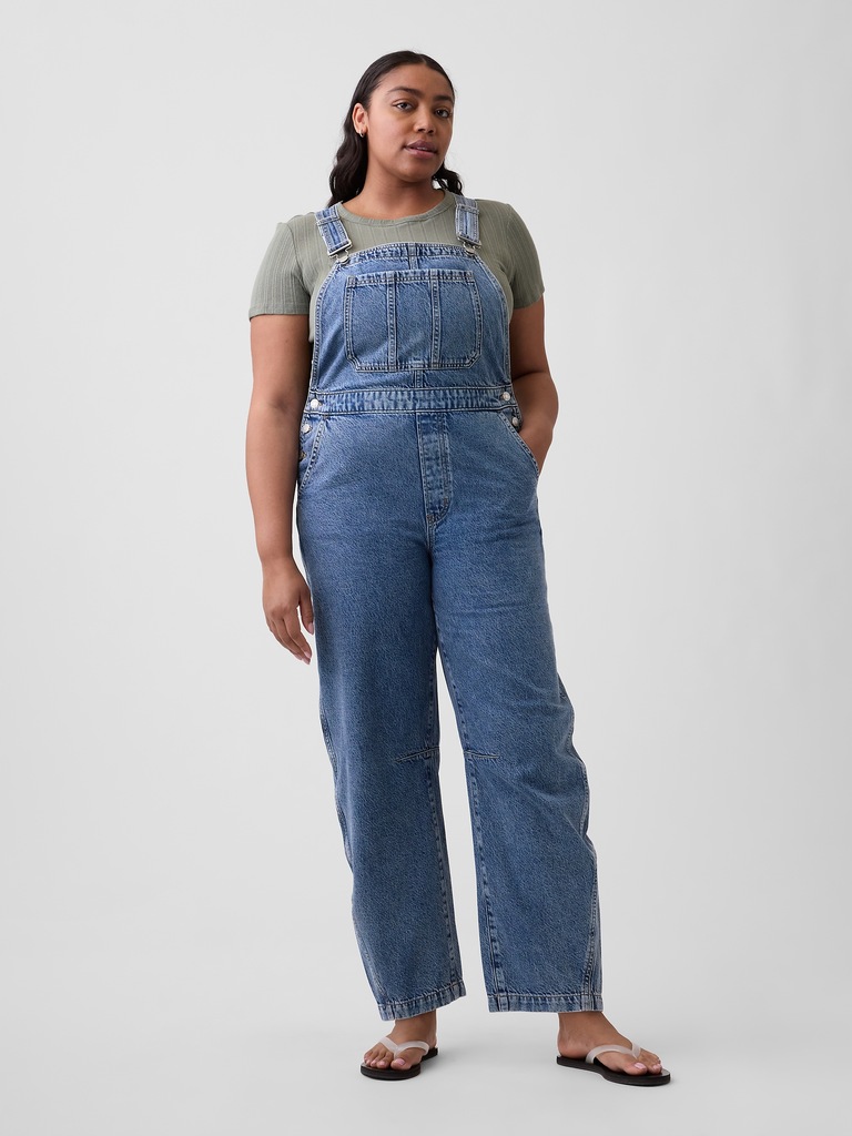 Barrel Denim Overalls