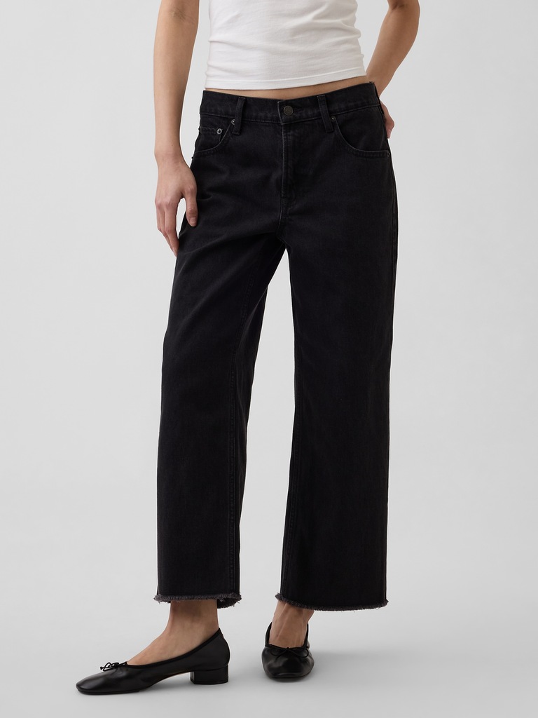 Low Slung Relaxed Crop Jeans
