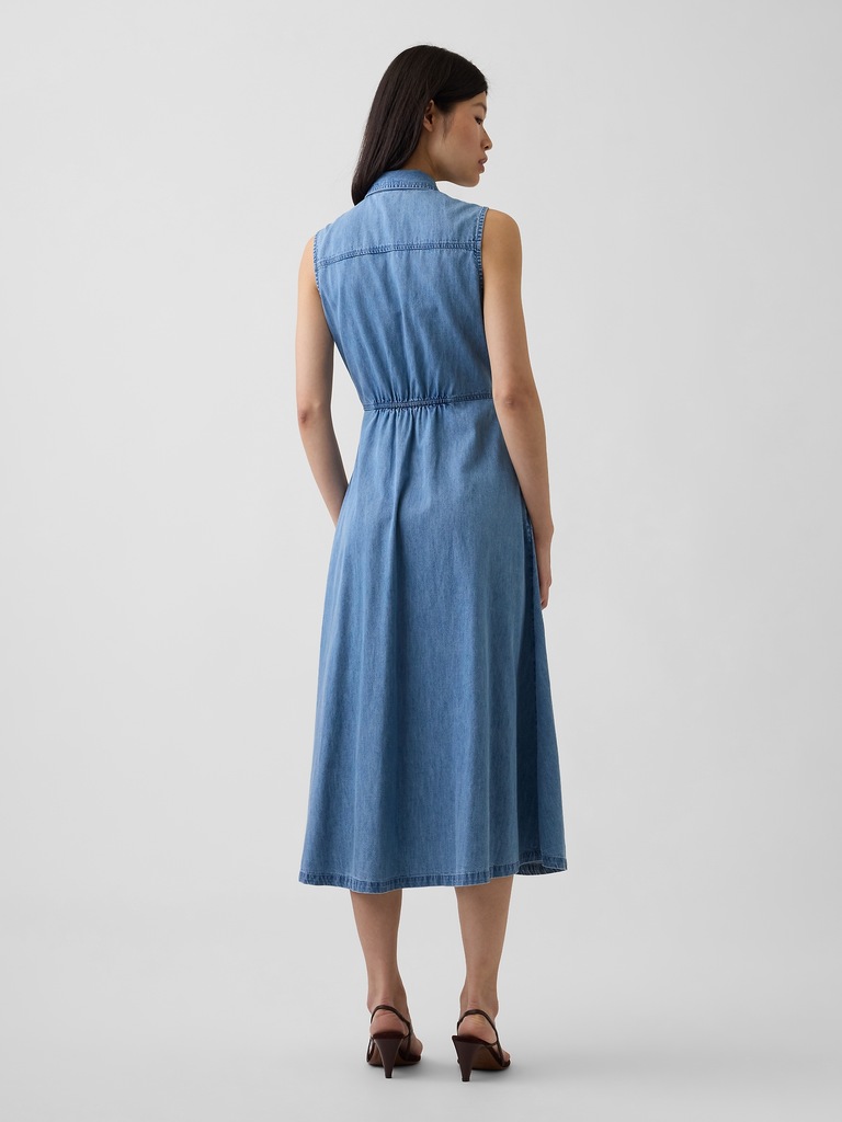 UltraSoft Denim Maxi Shirtdress