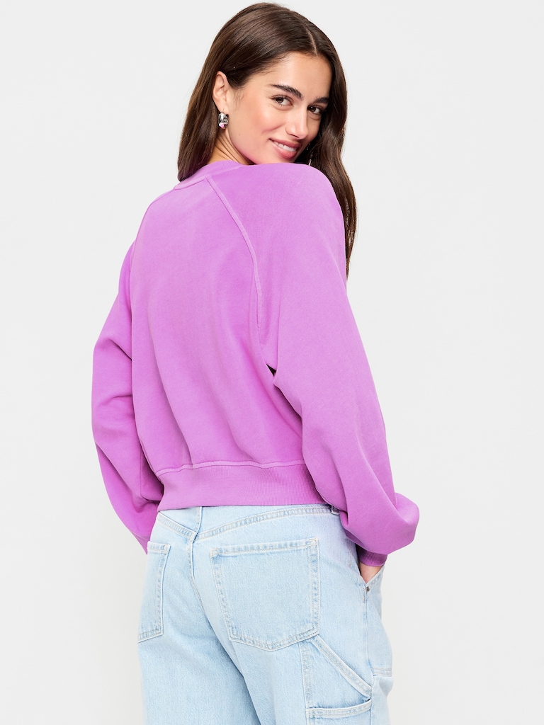 SoComfy Oversized Button-Front Sweatshirt