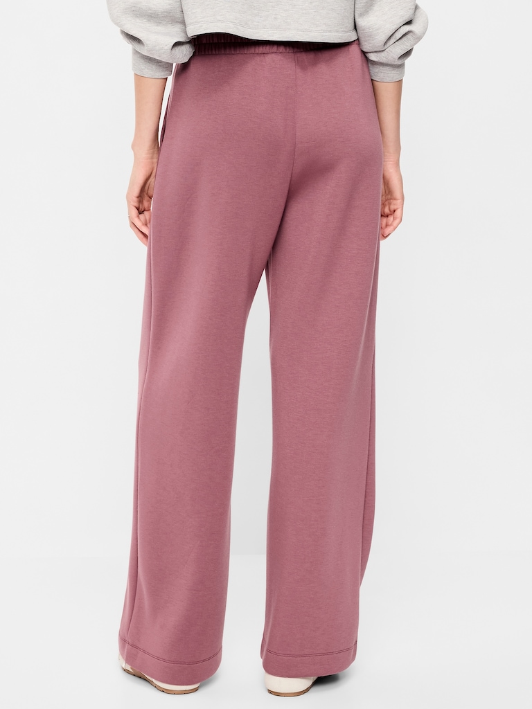 High-Waisted Bounce Fleece Wide-Leg Sweatpants