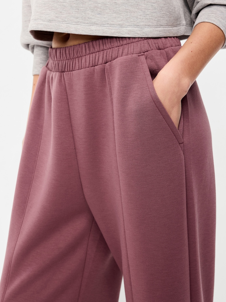High-Waisted Bounce Fleece Wide-Leg Sweatpants