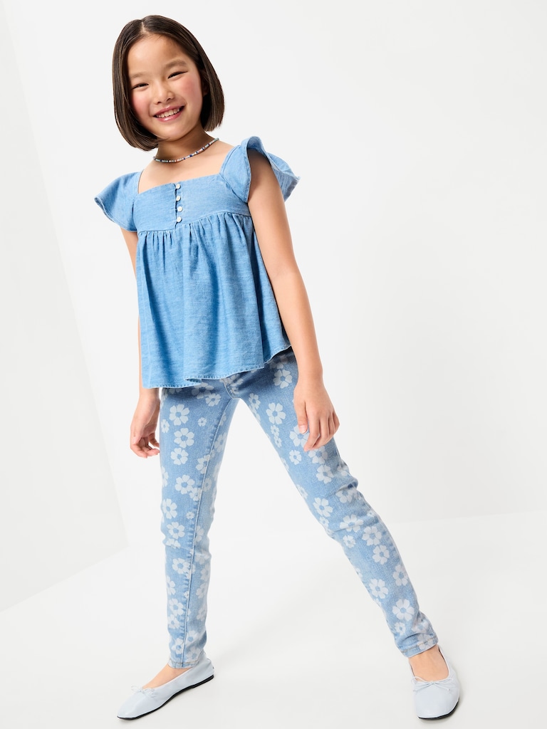 High-Waisted Rockstar 360° Stretch Jeggings for Girls