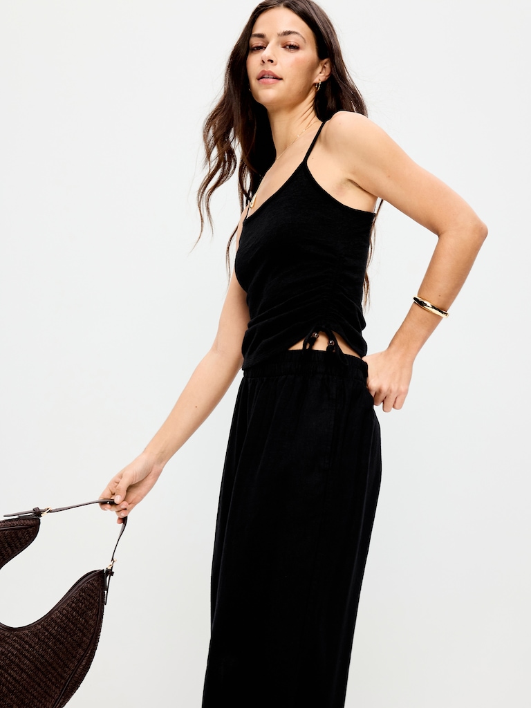 Shirred Side Cami Tank Top