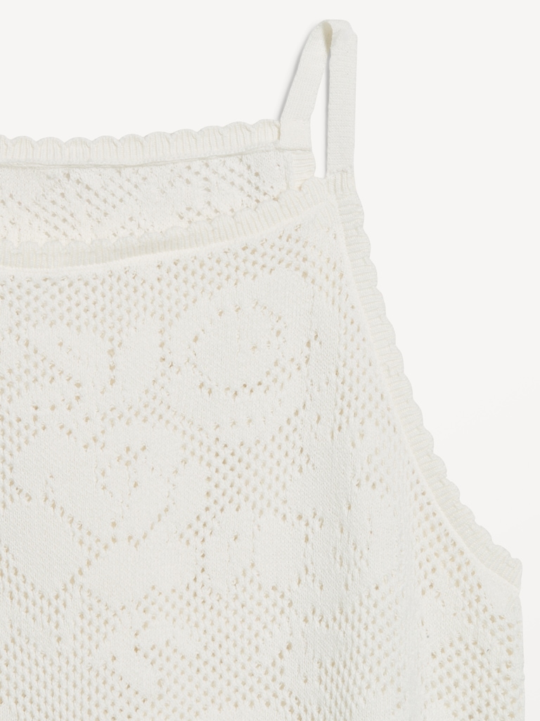 Open-Weave Apron Tank Top