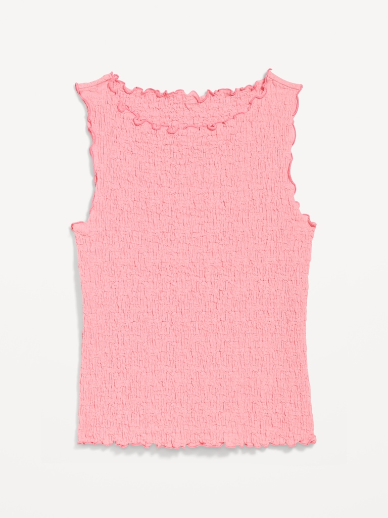 Sleeveless Smocked Tank Top