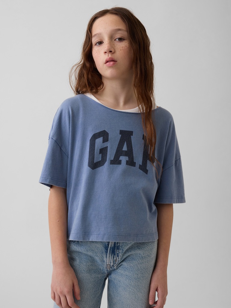 Kids Oversized Wide-Neck T-Shirt