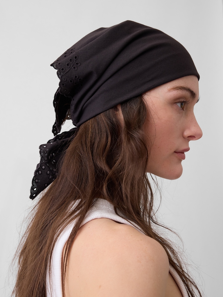 Eyelet Bandana Scarf