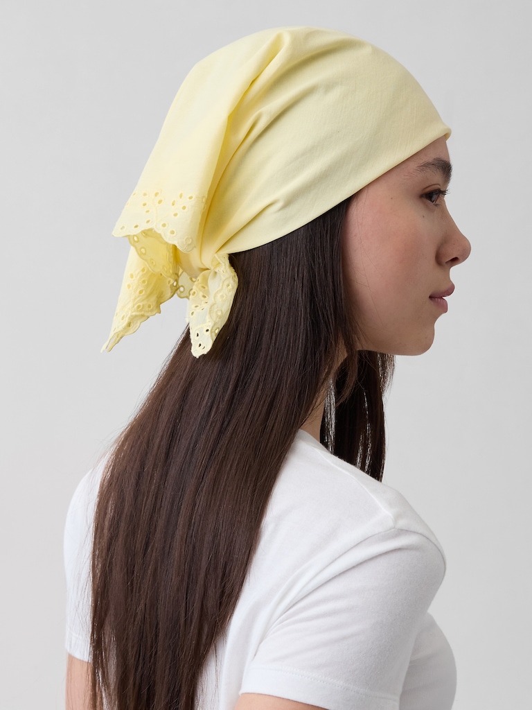 Eyelet Bandana Scarf
