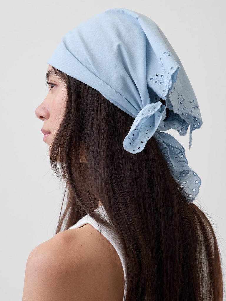 Eyelet Bandana Scarf
