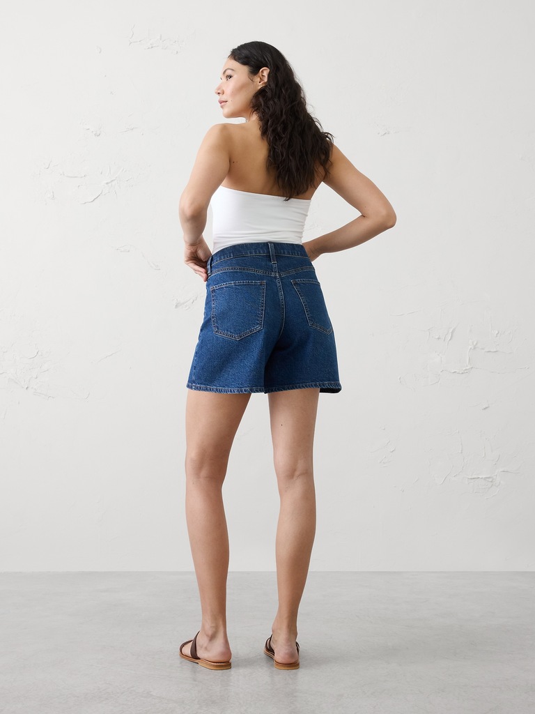 High-Rise Denim Short