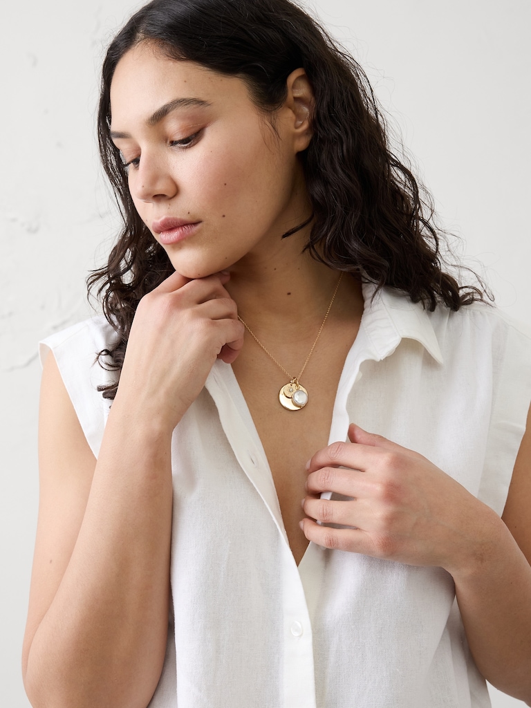 Delicate Pearl Junk Charm Necklace