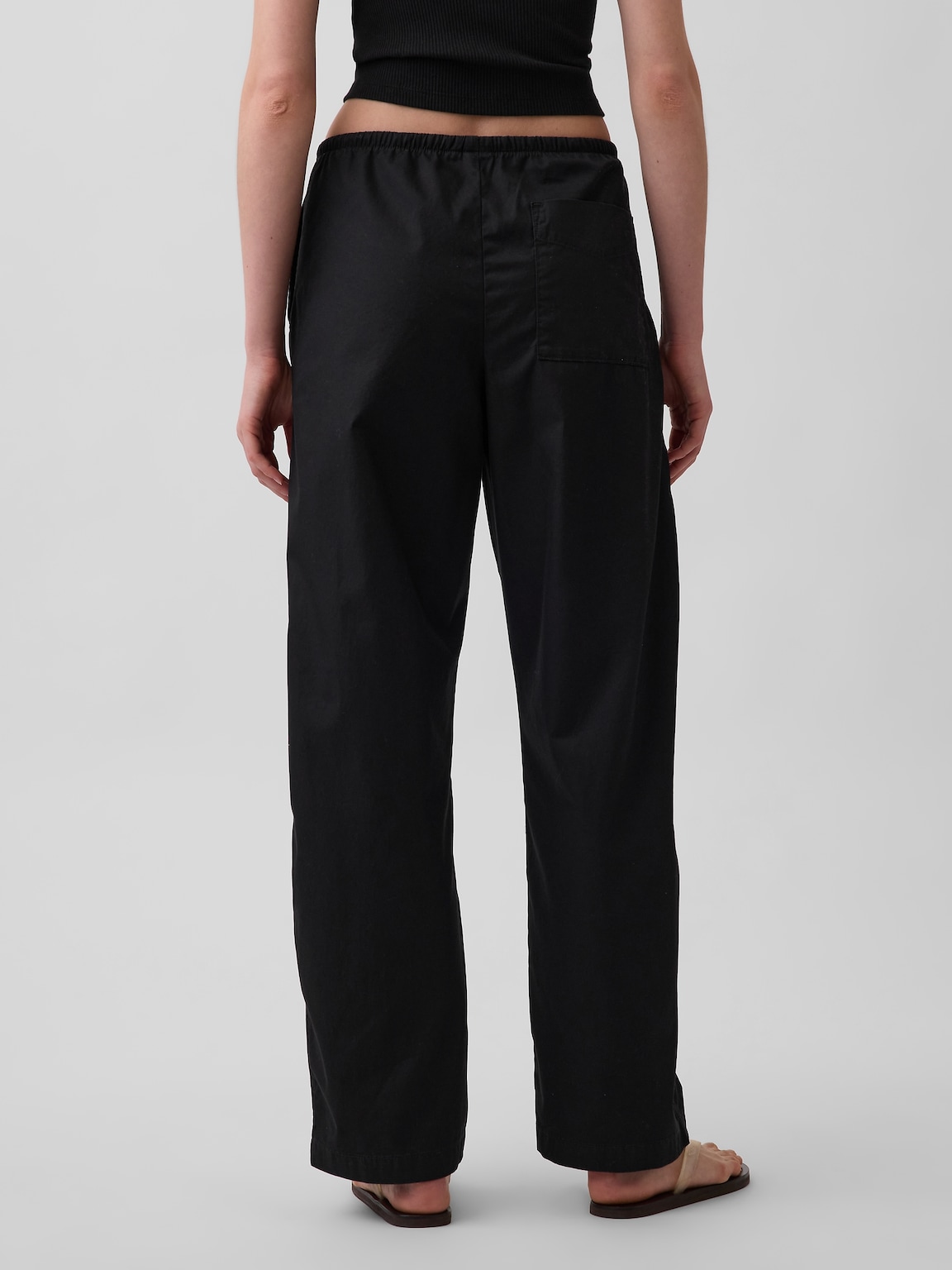 Poplin Easy Barrel Pants