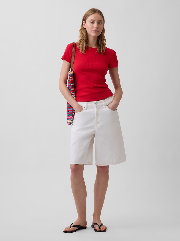 Pointelle Crewneck T-Shirt