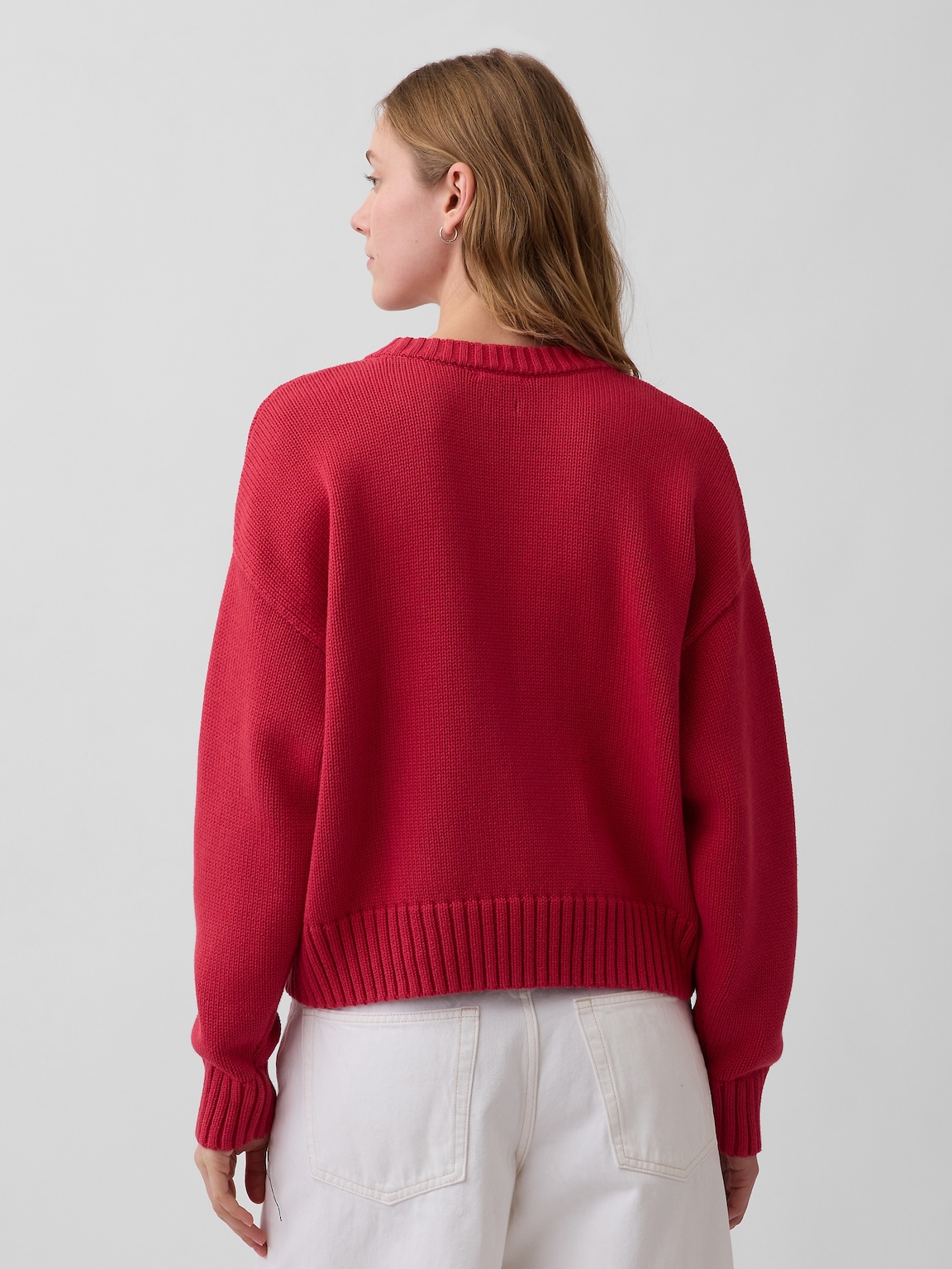 100% Cotton Oversized Crop Sweater