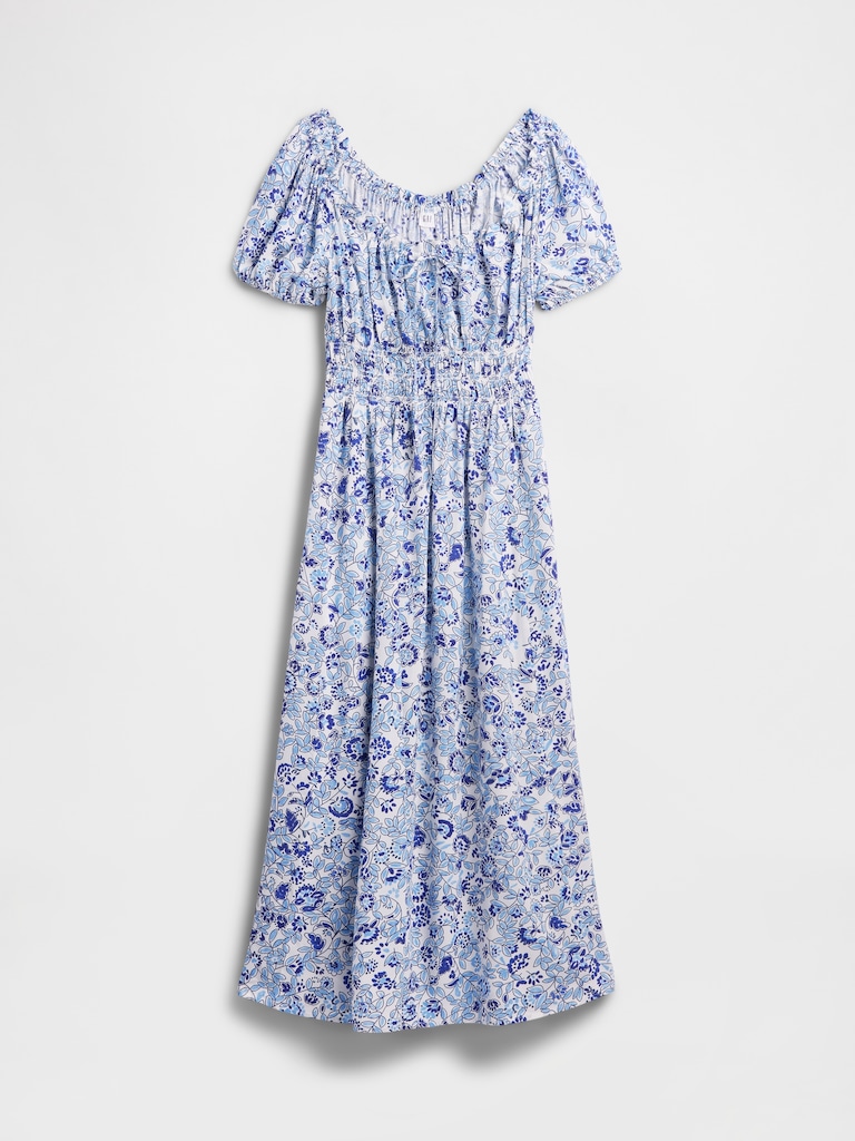 Puff Sleeve Maxi Dress