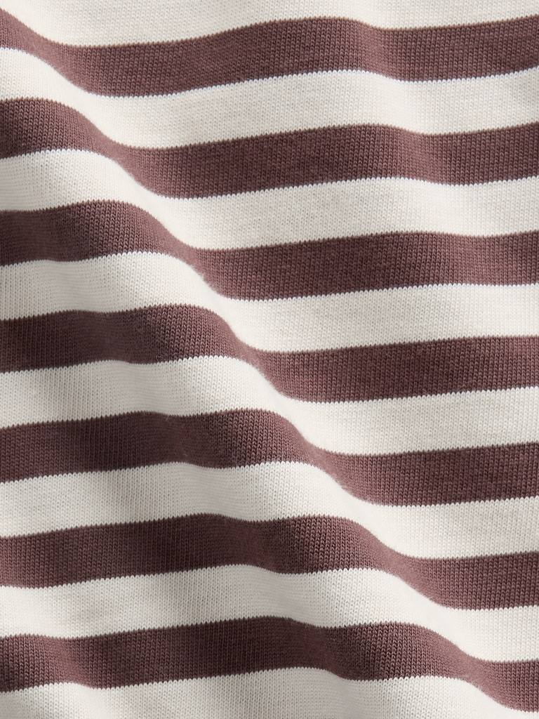 Knit Oversized Crop T-Shirt