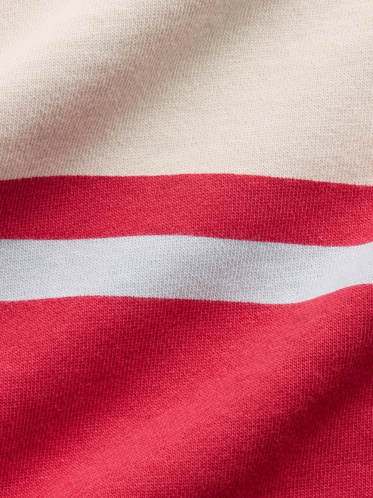 French Terry Oversized Polo Sweatshirt