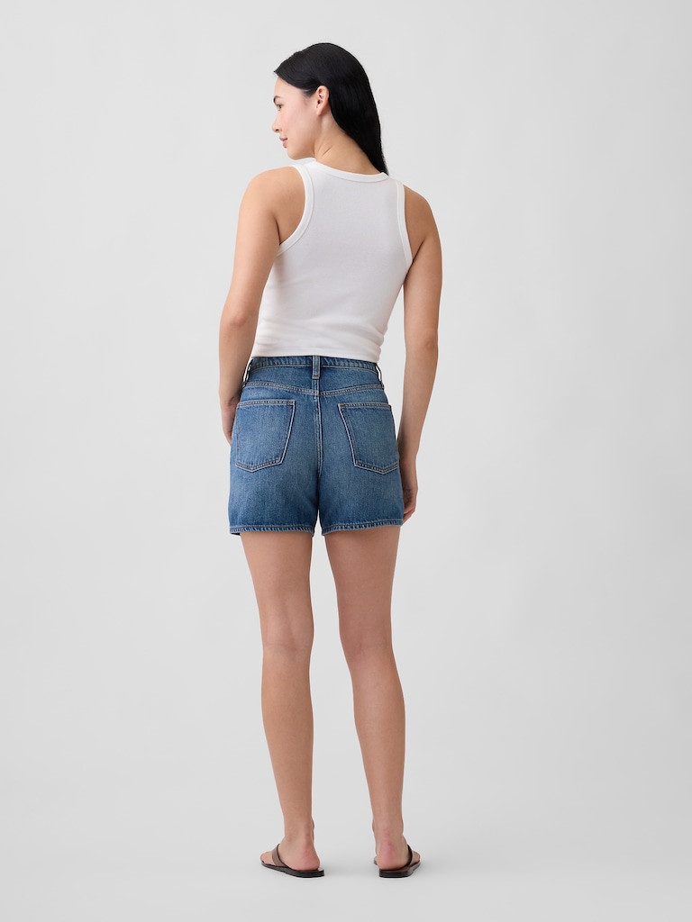 High Rise SuperSoft Drawstring Denim Shorts