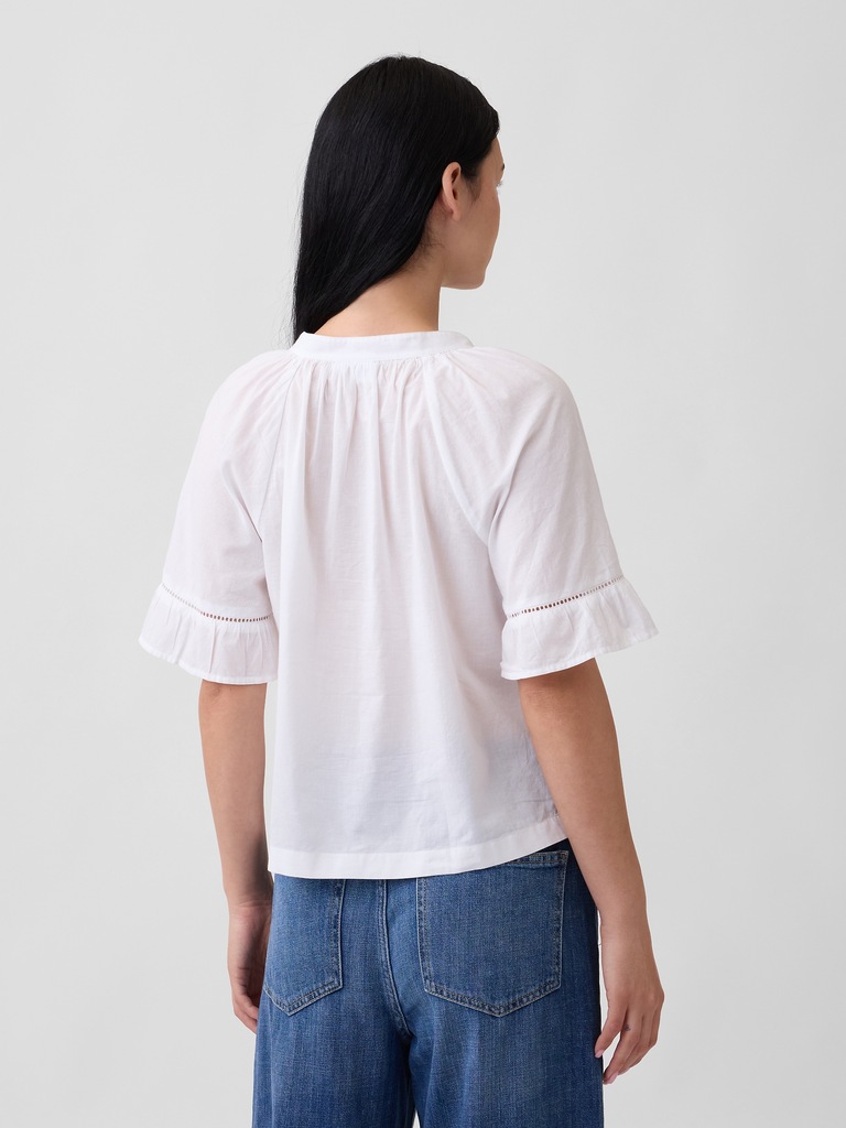 Relaxed Eyelet Top