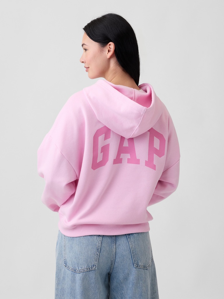 Relaxed Gap Mini-Logo Cropped Hoodie