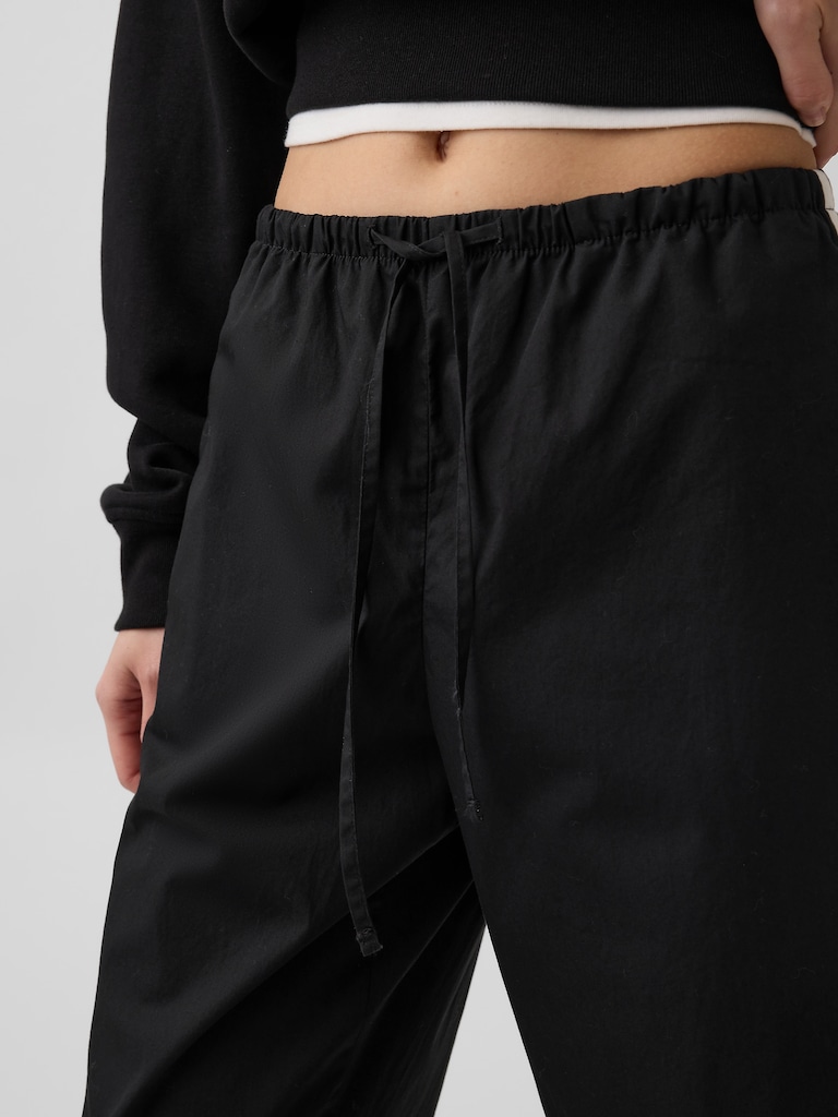 Organic Cotton Poplin Relaxed Easy Stripe Pants