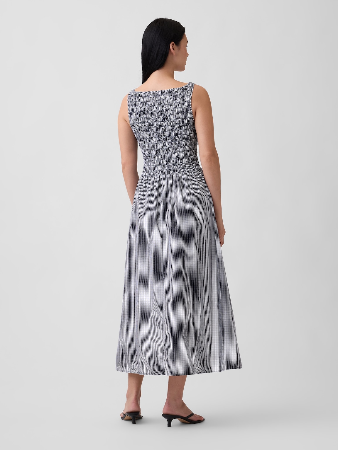 Smocked Boatneck Maxi Dress