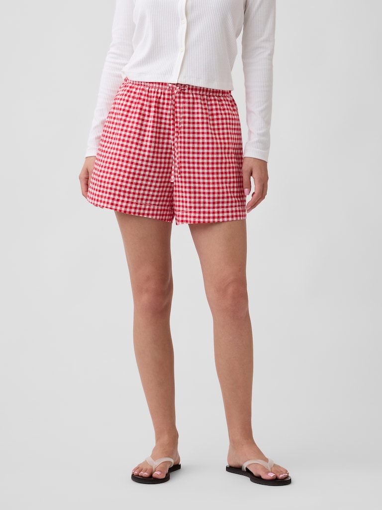 4" Pull-On Linen-Blend Shorts