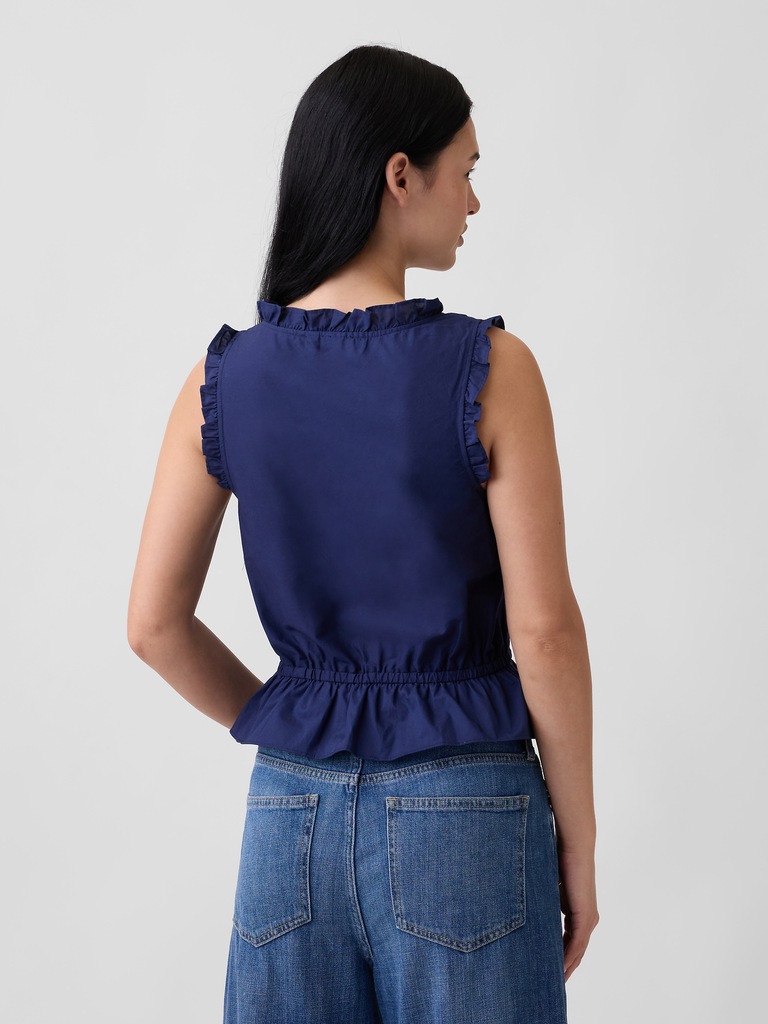 Smocked Sleeveless Top