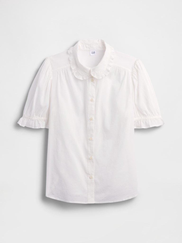 Relaxed Voile Puff Sleeve Top