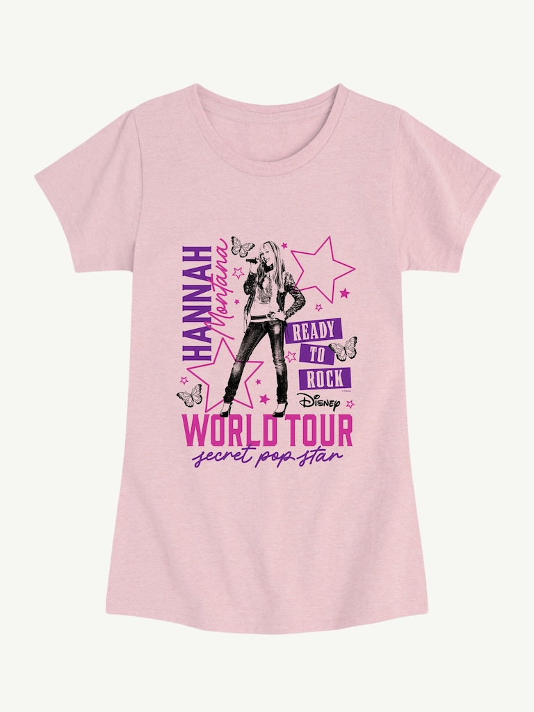 Disney Hannah Montana Concert Short Sleeve Graphic T-Shirt For Girls