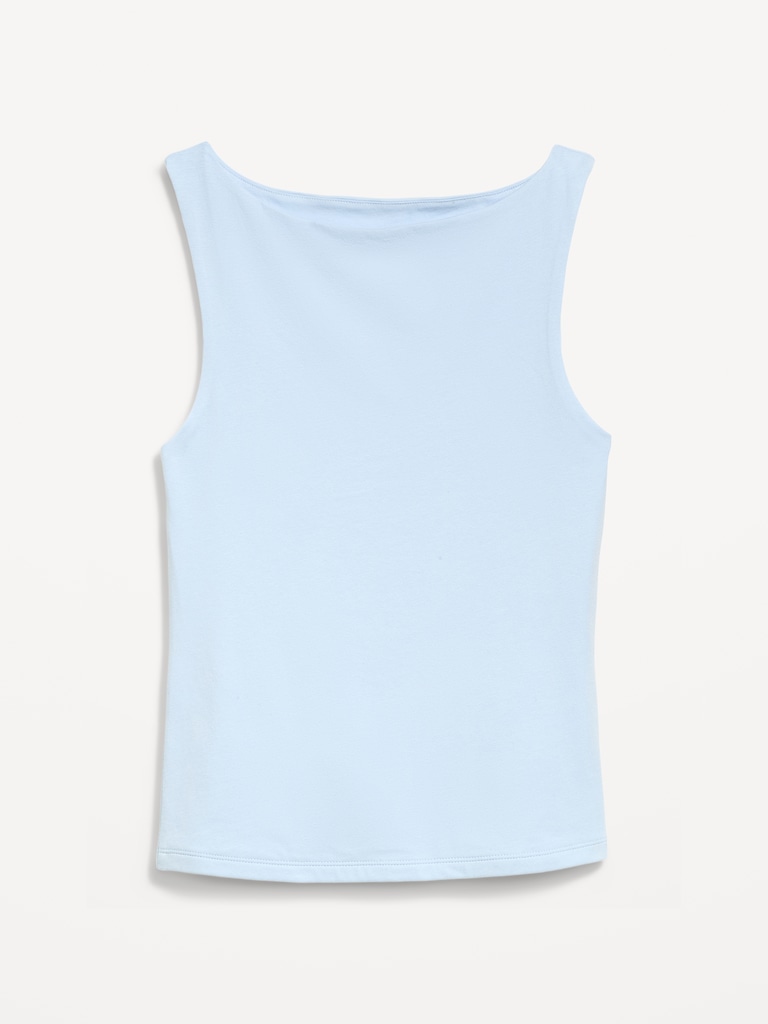 Hug Double-Layer Boat-Neck Top