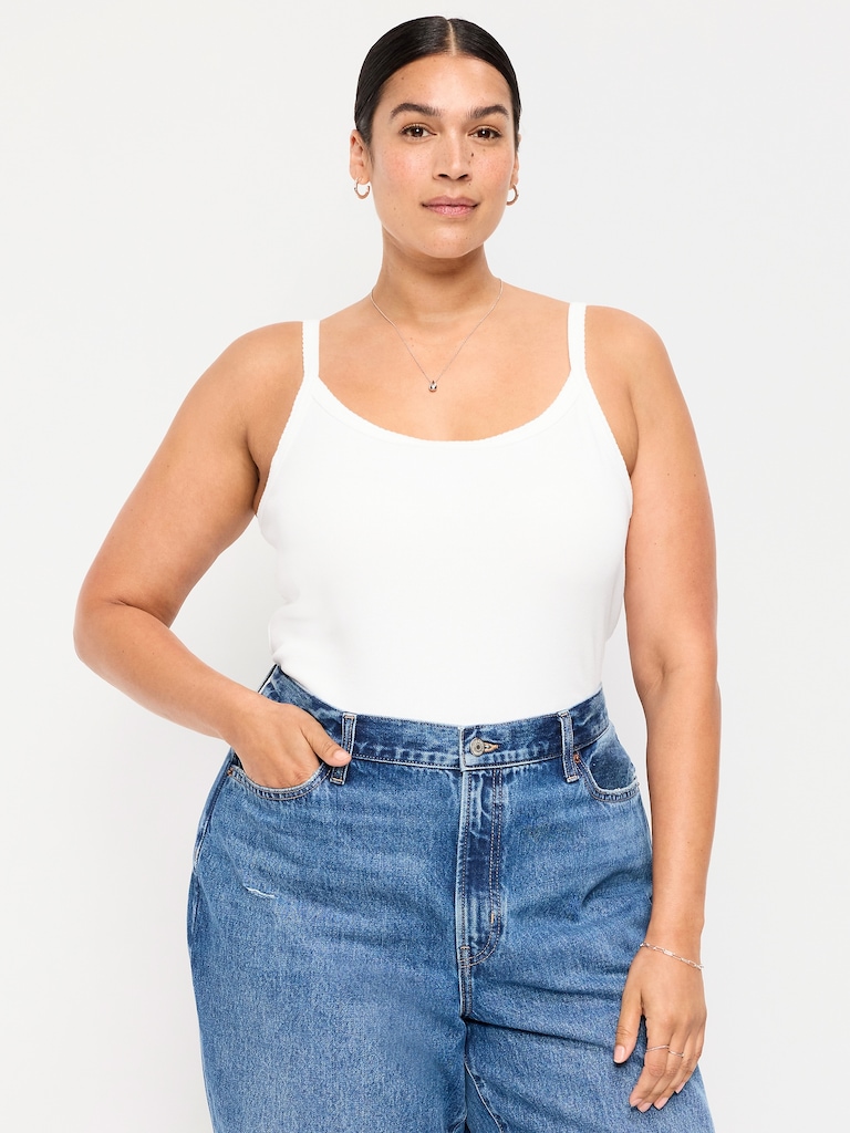 Rib-Knit Cami Tank Top