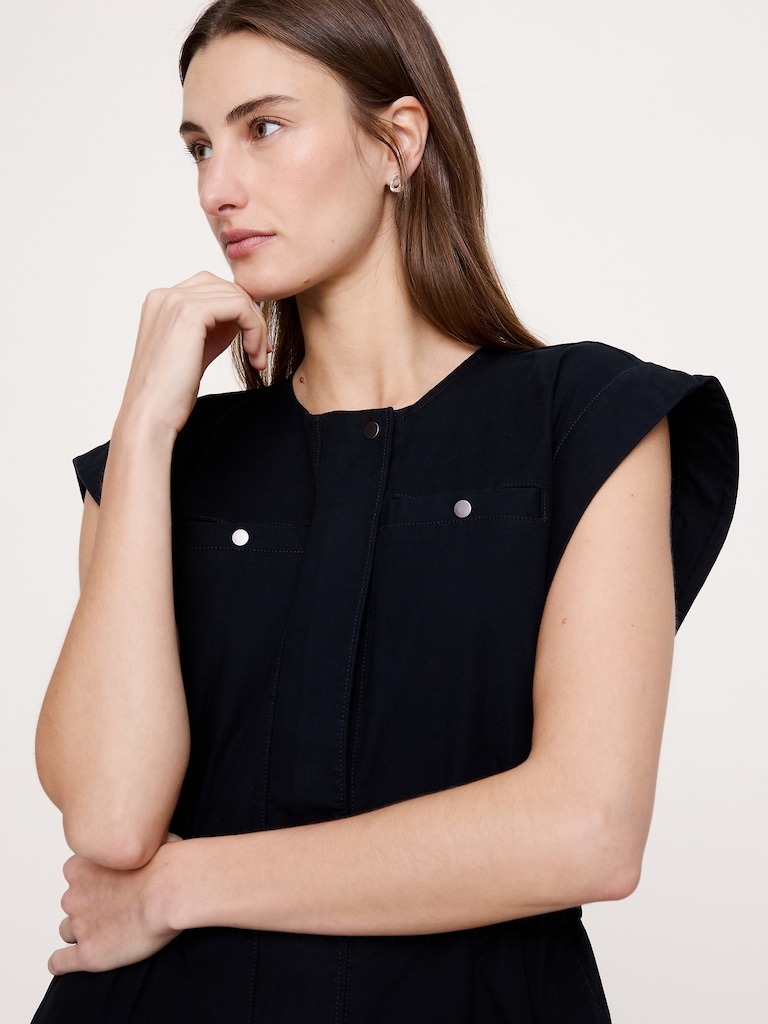 Cotton Canvas Utility Jumpsuit