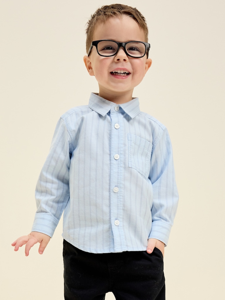 Long-Sleeve Oxford Shirt for Toddler Boys