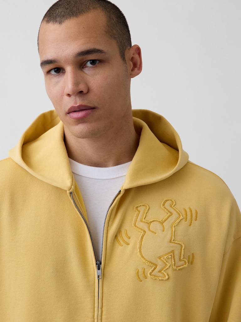 Keith Haring Heavyweight Crop Zip Hoodie