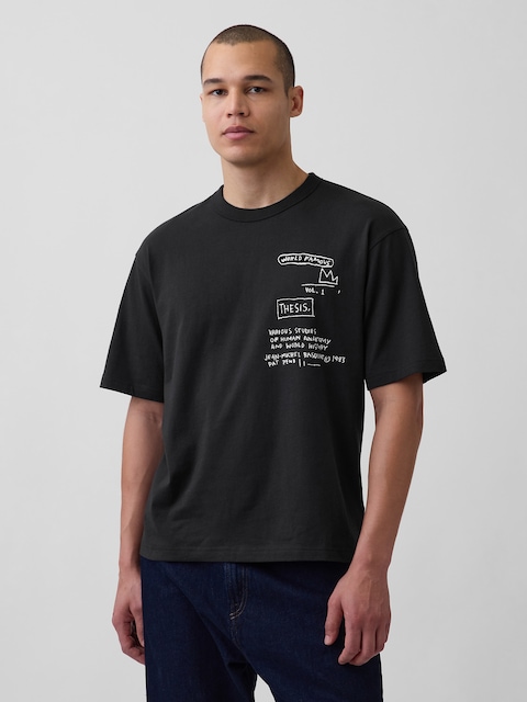 Gap Maglietta Uomo Con Grafica - Girocollo Classico, Cotone, Stile Americano