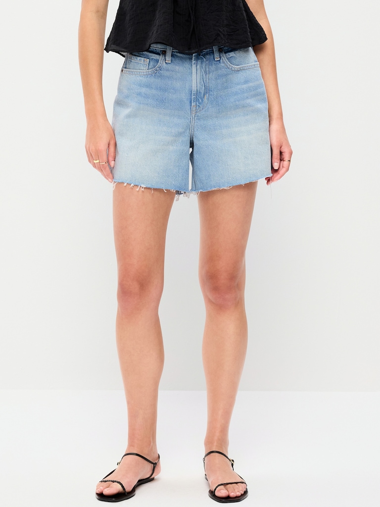 High-Waisted OG Jean Cut-Off Shorts -- 7-inch inseam