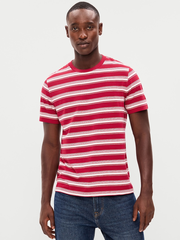 Crew-Neck Striped T-Shirt