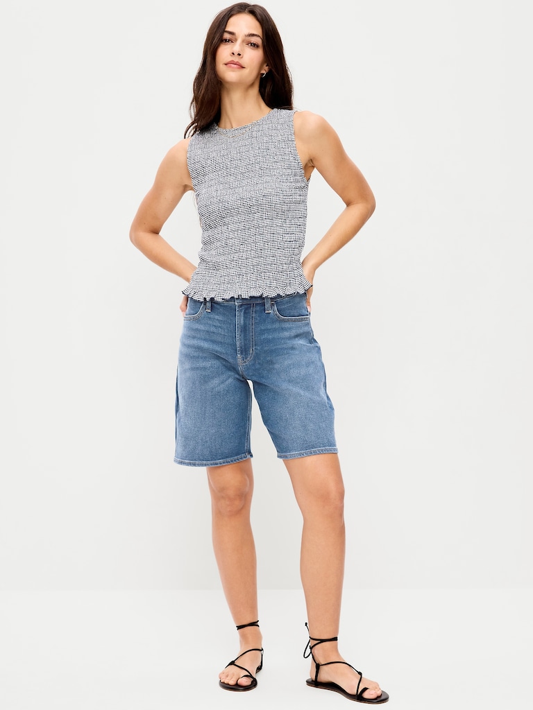 High-Waisted Wow Jean Shorts -- 9-inch inseam