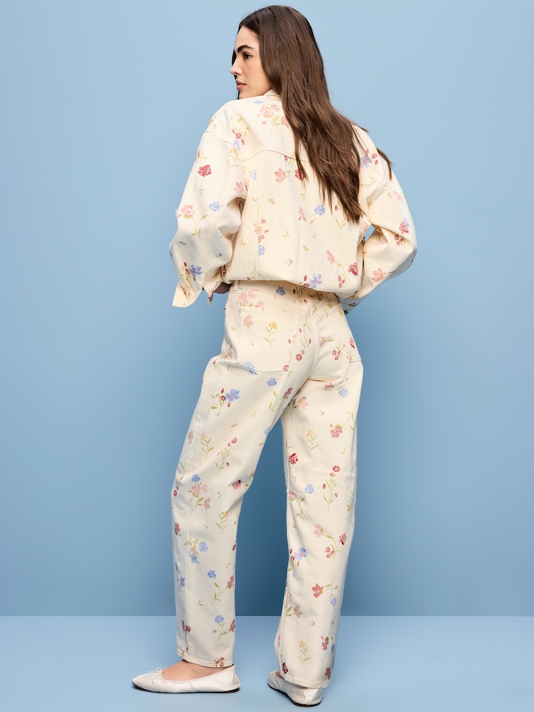 High-Waisted Barrel Jeans