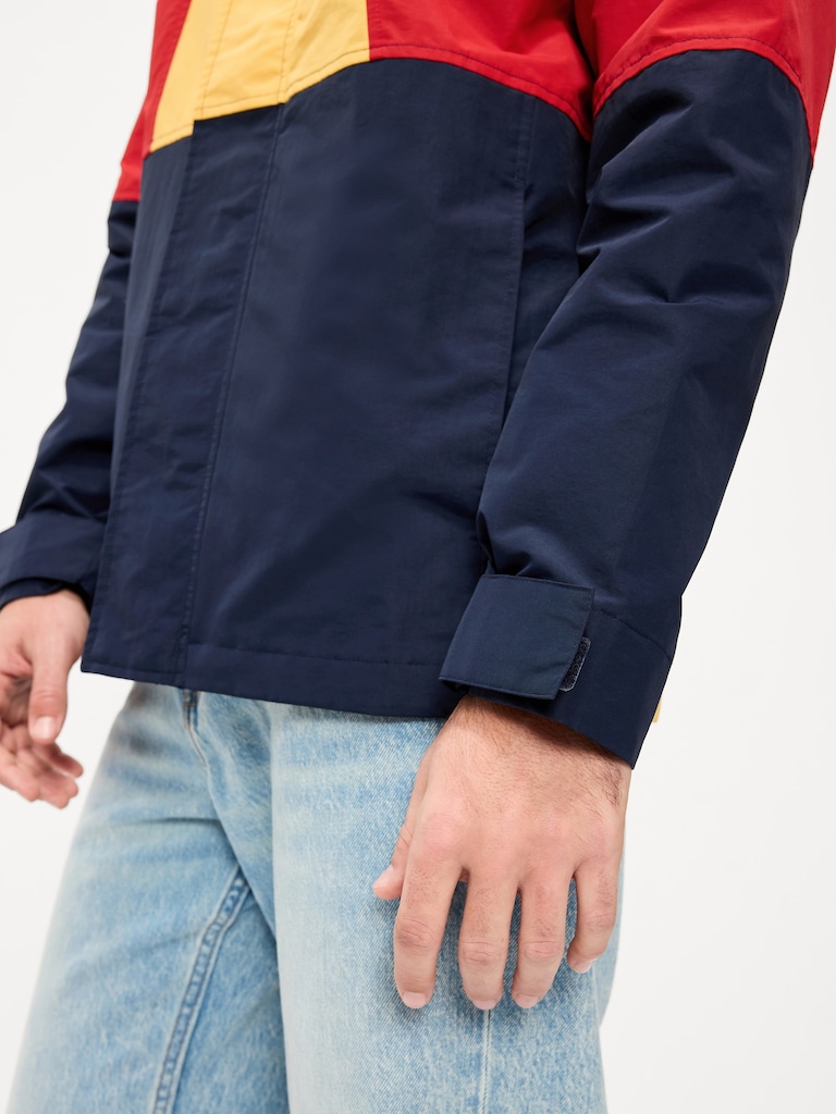 Water-Resistant Relaxed Color-Block Jacket