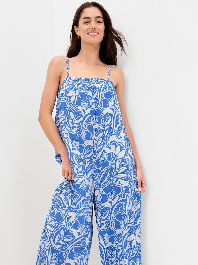 Airy Smocked Jumpsuit