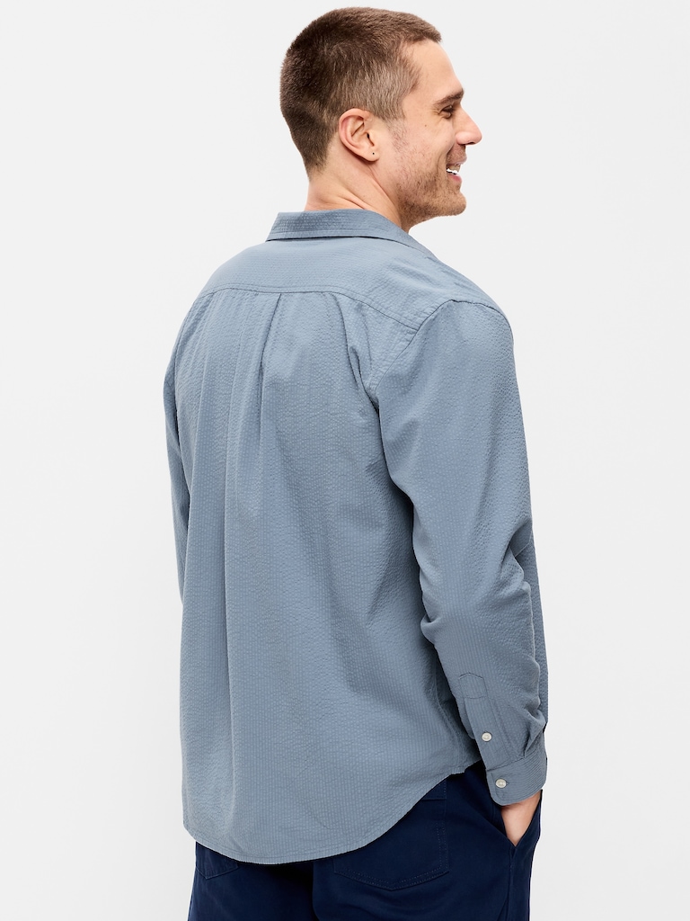 Chemise décontractée à manches longues avec poche