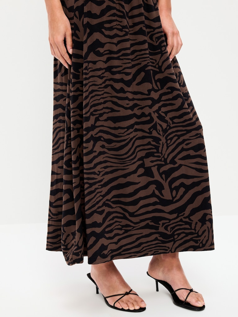 Fit & Flare Drop-Waist Maxi Tube Dress