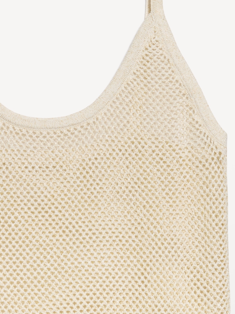 Metallic Peplum Tank Top