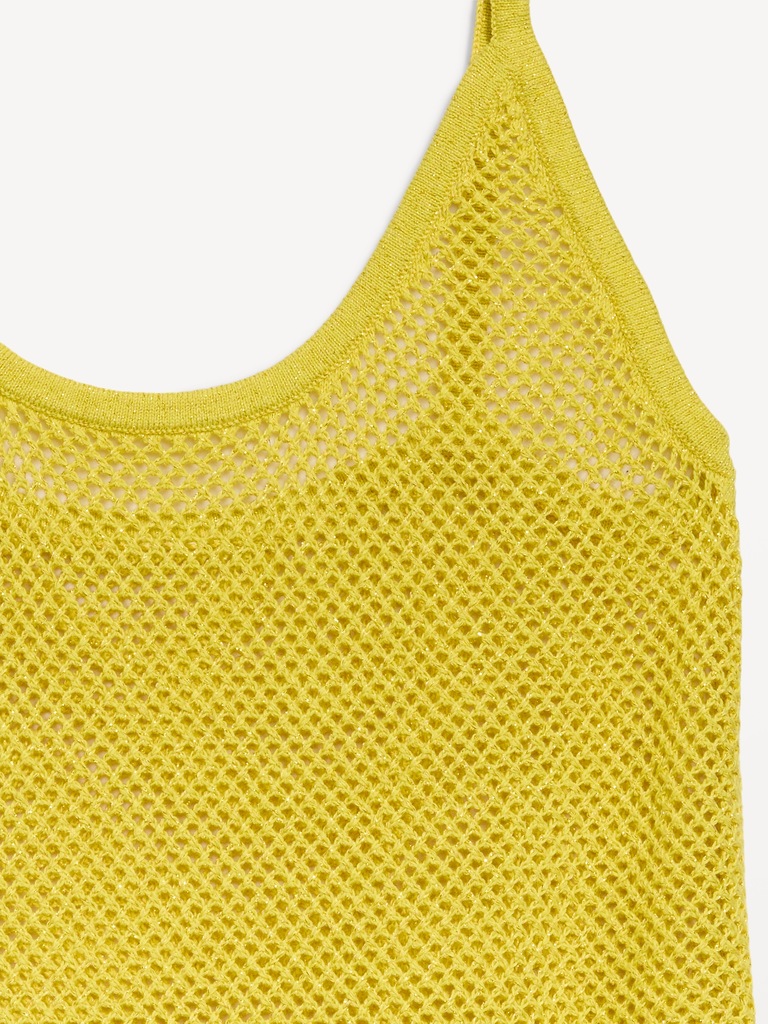 Metallic Peplum Tank Top