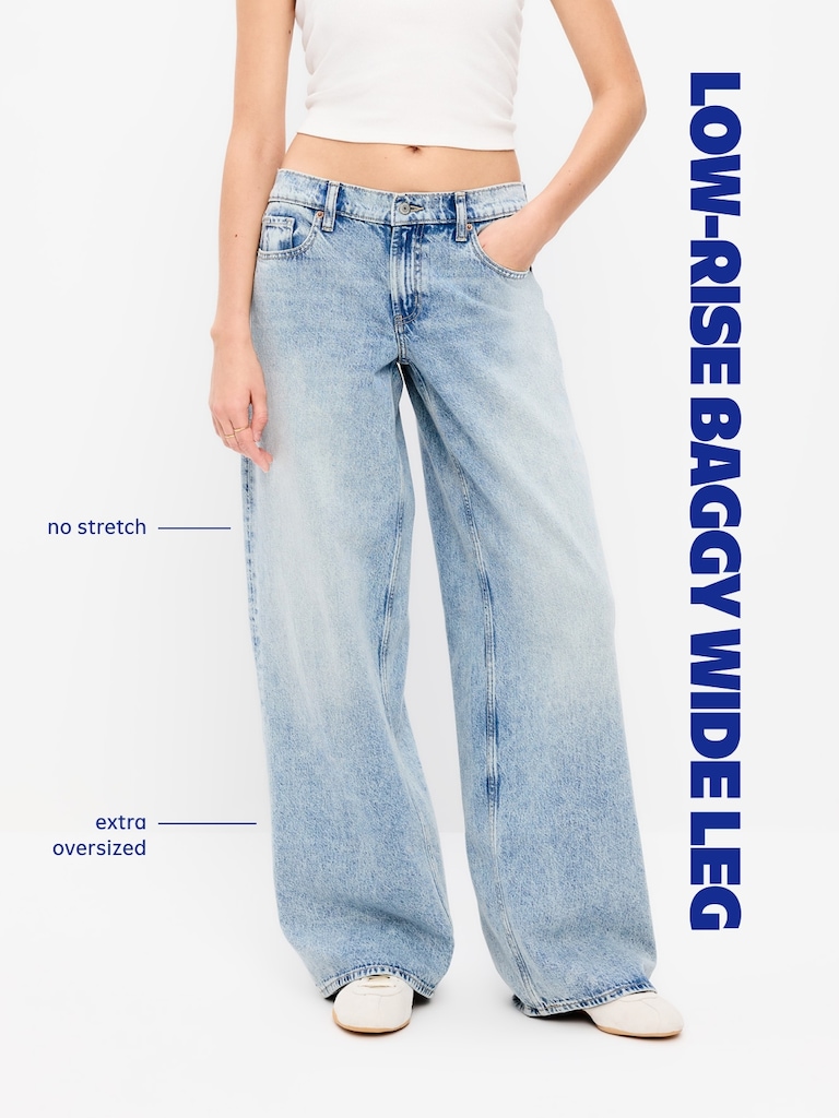 Low-Rise Baggy Wide-Leg Jeans