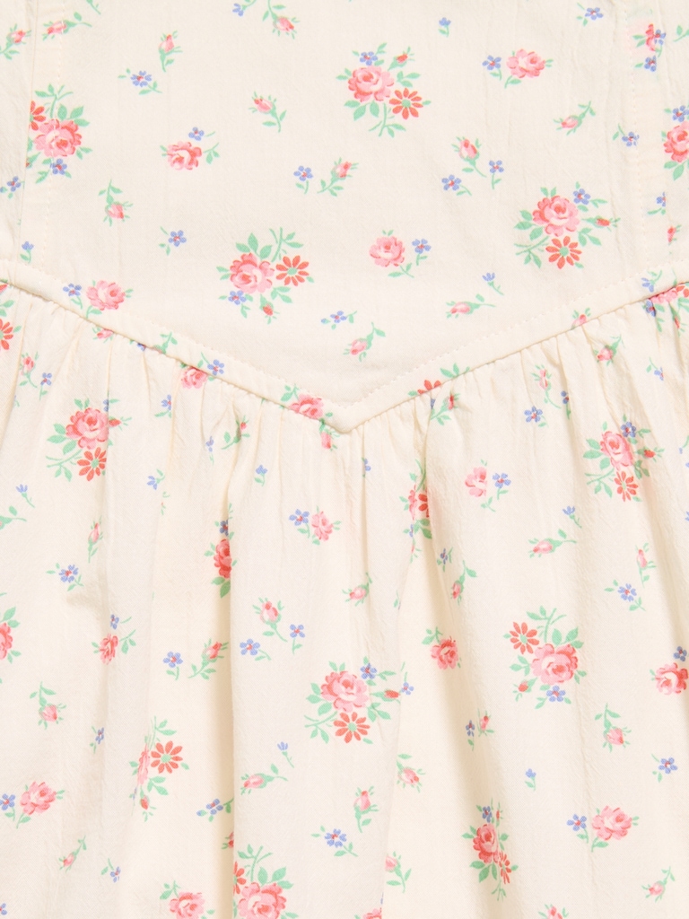 Printed Sleeveless Fit and Flare Dress for Girls