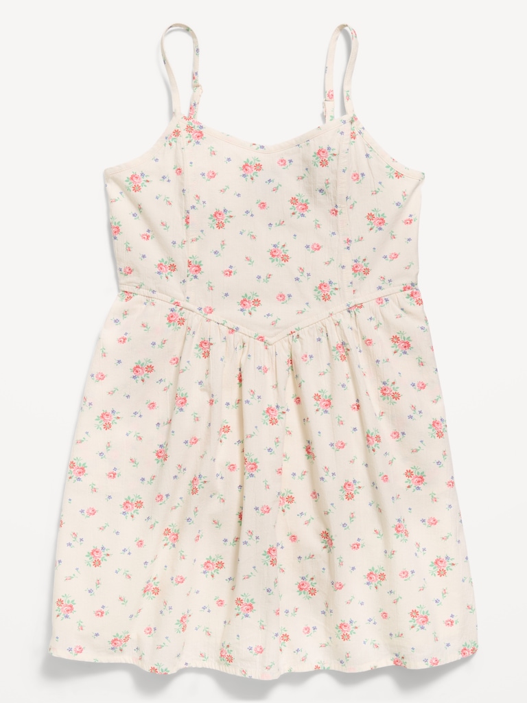 Printed Sleeveless Fit and Flare Dress for Girls